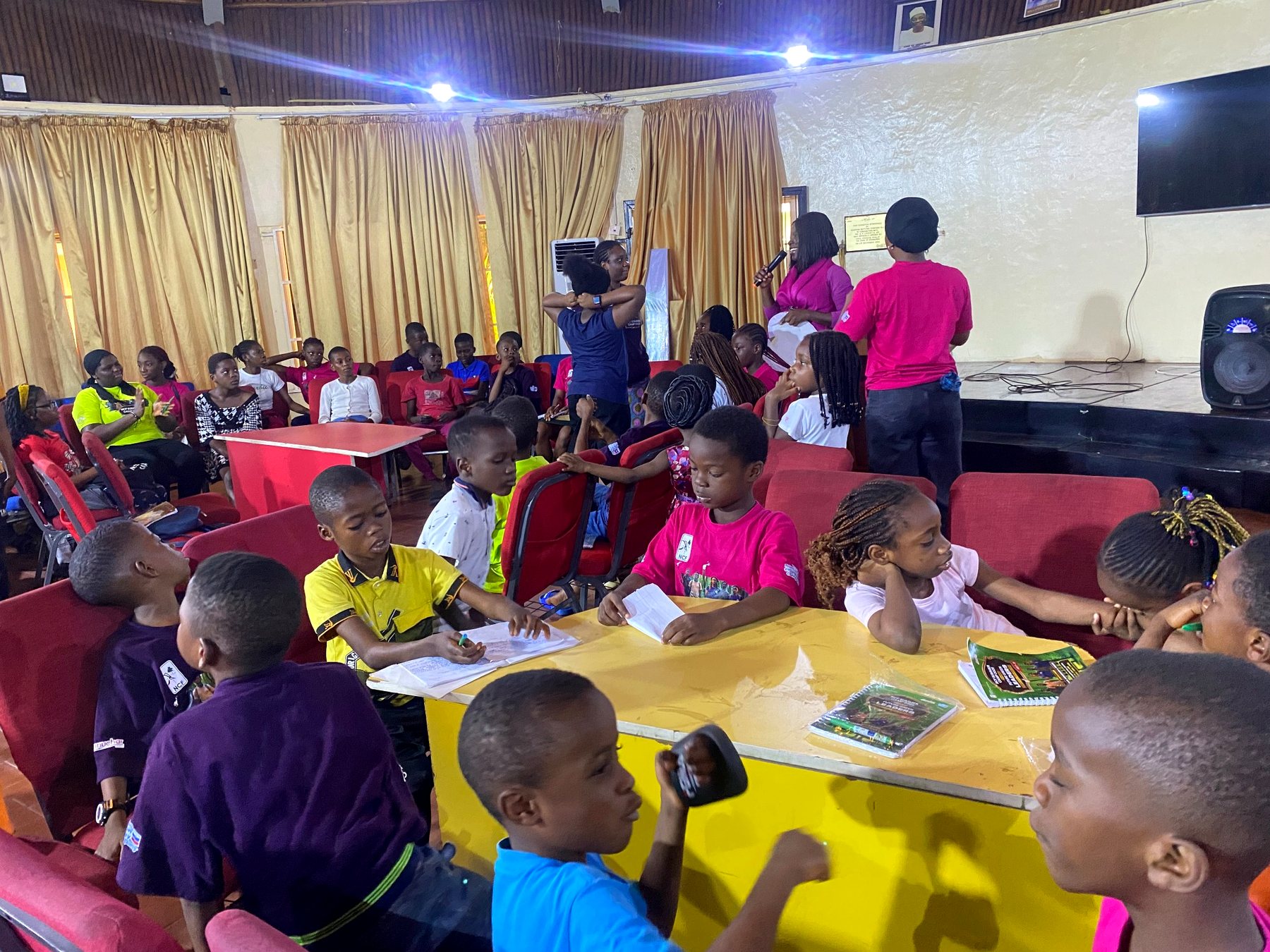 Students participating in a learning experience